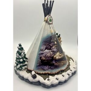 Hawthorne Village Spirit of the Bear Sacred Spirits Village Lighted Teepee 2009